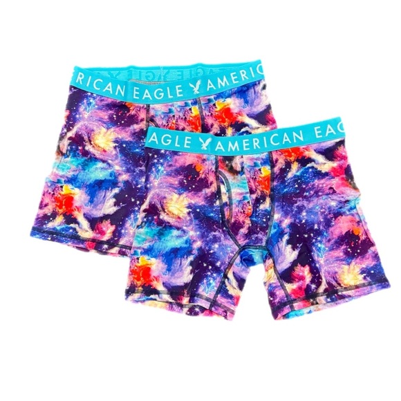 New AEO Galaxy 6" Classic Boxer Brief 2 pack - Picture 1 of 7